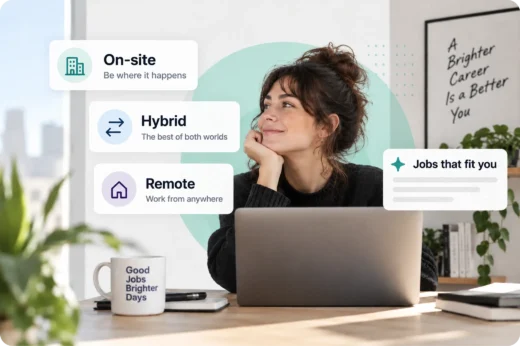 Girls using Jobs coach on a laptop to find the right job for her